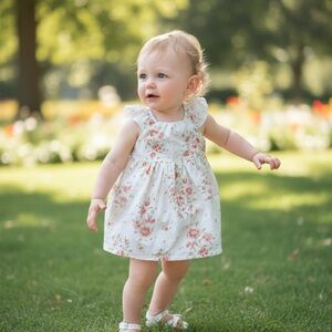Carter’s Floral Baby Girl Dress Size 12M
